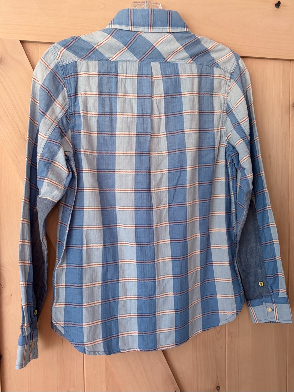 Boys Light Blue Plaid Scotch and Soda Button-Up Shirt - Picture 2 of 9